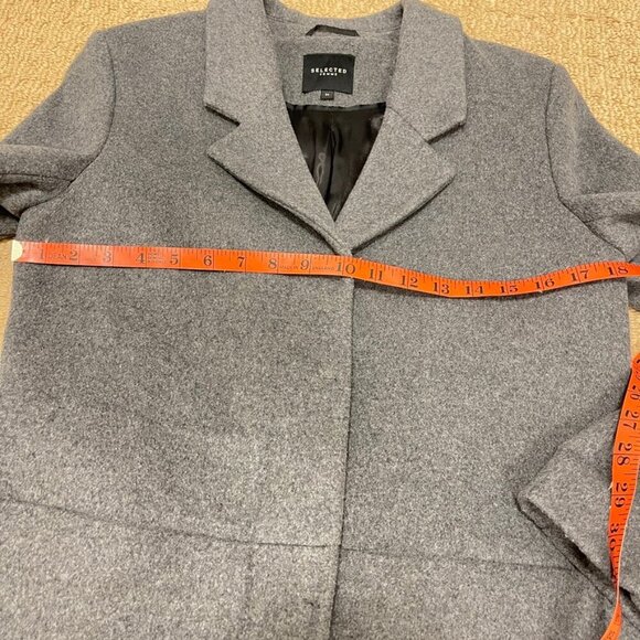 Selected Femme Wool Blend Coat Grey –XS - Picture 14 of 16